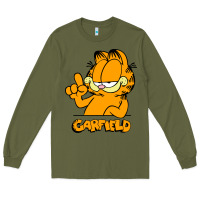 Army Green Funny Garfild new vector design Long Sleeve Tee - artisFamous