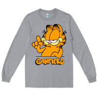 Heather Grey Funny Garfild new vector design Long Sleeve Tee - artisFamous
