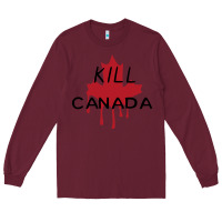 Burgundy The Blame Canada New Long Sleeve Tee - artisFamous