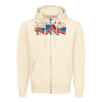 Sandshell fourth of july american flag Zipper Hoodie - RanaPortraitStore
