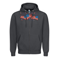 Smoke fourth of july american flag Zipper Hoodie - RanaPortraitStore