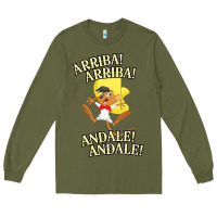 Army Green Funny Speedy Arriba arriba New Long Sleeve Tee - artisFamous