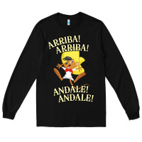 Black Funny Speedy Arriba arriba New Long Sleeve Tee - artisFamous