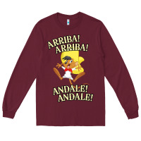 Burgundy Funny Speedy Arriba arriba New Long Sleeve Tee - artisFamous