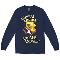 Navy Funny Speedy Arriba arriba New Long Sleeve Tee - artisFamous