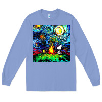 Colony Blue starry night print van gogh parody Long Sleeve Tee - artisFamous