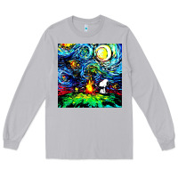 Moon Dust starry night print van gogh parody Long Sleeve Tee - artisFamous