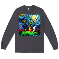 Smoke starry night print van gogh parody Long Sleeve Tee - artisFamous