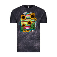Cloud Black New Mexico Map Sunflower Cactus Serape Vintage Tee - RanaPortraitStore