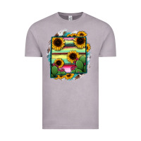Vintage Zinc New Mexico Map Sunflower Cactus Serape Vintage Tee - RanaPortraitStore