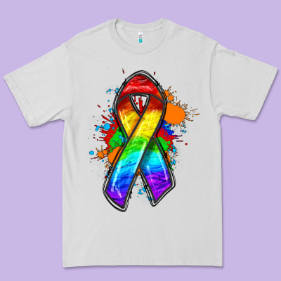 Pride Ribbon Premium Tee Designed By Fadigitalartstudio