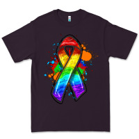 Plum Pride ribbon Premium Tee - FaDigitalArtStudio