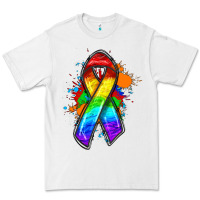White Pride ribbon Premium Tee - FaDigitalArtStudio