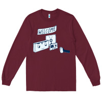 Burgundy analog retirement Long Sleeve Tee - artisFamous