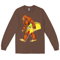 Chestnut bigfoot carrying taco Long Sleeve Tee - artisFamous