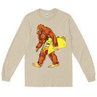 Mushroom bigfoot carrying taco Long Sleeve Tee - artisFamous