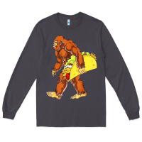 Smoke bigfoot carrying taco Long Sleeve Tee - artisFamous