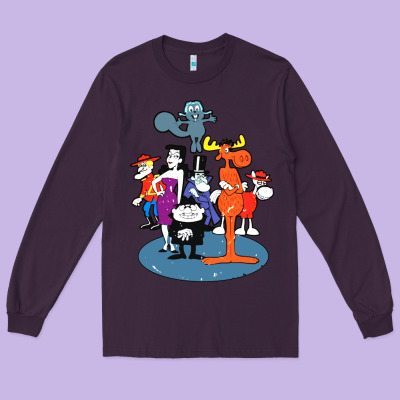 Rocky & Bullwinkle And Friends Long Sleeve Tee Designed By Artisfamous