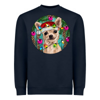 Navy Christmas Chihuahua Heavyweight Sweatshirt - RanaPortraitStore