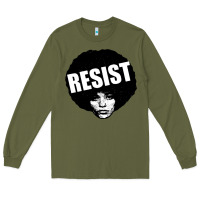 Army Green angela davis speaking Long Sleeve Tee - artisFamous