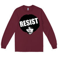Burgundy angela davis speaking Long Sleeve Tee - artisFamous