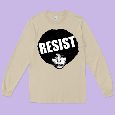 Angela Davis Speaking Long Sleeve Tee Designed By Artisfamous