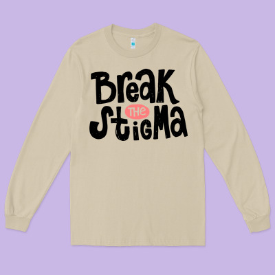 End The Stigma Merch Long Sleeve Tee Designed By Artisfamous