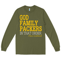 Army Green god family packers in that order Long Sleeve Tee - artisFamous