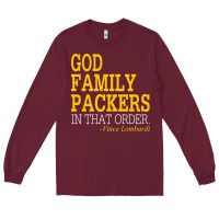 Burgundy god family packers in that order Long Sleeve Tee - artisFamous