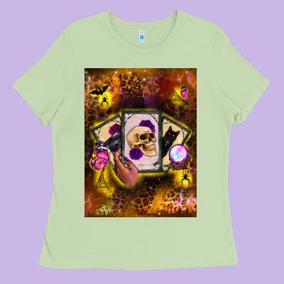 Tarot Cards Ladies Tee Designed By Bundleandbundleshop
