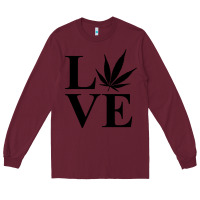 Burgundy love weed 420 Long Sleeve Tee - artisFamous