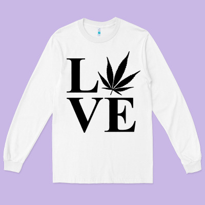 Love Weed 420 Long Sleeve Tee Designed By Artisfamous