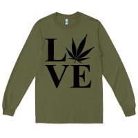 Army Green love weed 420 Long Sleeve Tee - artisFamous