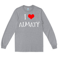 Heather Grey i love almaty city Long Sleeve Tee - artisFamous