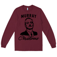 Burgundy murray christmas Long Sleeve Tee - artisFamous