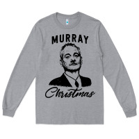 Heather Grey murray christmas Long Sleeve Tee - artisFamous