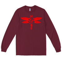 Burgundy coheed and cambria dragonfly Long Sleeve Tee - artisFamous