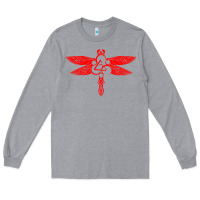 Heather Grey coheed and cambria dragonfly Long Sleeve Tee - artisFamous