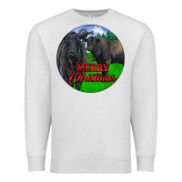 Black Angus Cattle And Bull Merry Christmas Premium Sweatshirt | Teevron