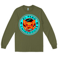 Army Green el paso chihuahuas cute chihuahua angry funny dog lover  t shirt Long Sleeve Tee - artisFamous