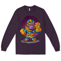 Plum cartoons super hero Strong Hands Long Sleeve Tee - artisFamous
