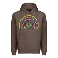 Coffee autism awareness heart leopard rainbow Premium Hoodie - Artiststas