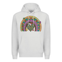 Dove Grey autism awareness heart leopard rainbow Premium Hoodie - Artiststas