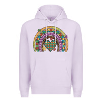 Lilac autism awareness heart leopard rainbow Premium Hoodie - Artiststas