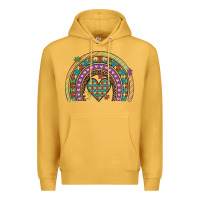 Mustard autism awareness heart leopard rainbow Premium Hoodie - Artiststas