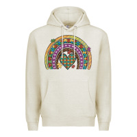 Oatmeal Heather autism awareness heart leopard rainbow Premium Hoodie - Artiststas