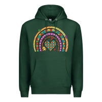 Sports Green autism awareness heart leopard rainbow Premium Hoodie - Artiststas