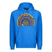 True Royal autism awareness heart leopard rainbow Premium Hoodie - Artiststas
