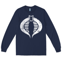 Navy vintage cobra symbol Long Sleeve Tee - artisFamous