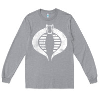 Heather Grey vintage cobra symbol Long Sleeve Tee - artisFamous